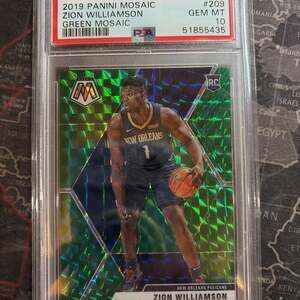 2019-20 Panini Mosaic Zion Williamson Rookie Card #209 Pink Camo Prizm